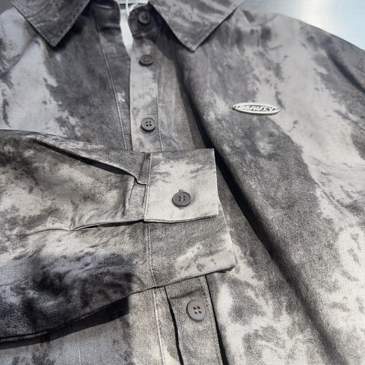 Z1-4翻领袖子割破短款长袖衬衫40801（灰） 秋季 343040280321 商品图3