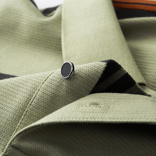 【新款DDP】大依优型大码条纹长袖Polo衫翻领男装加肥加大体恤大号上衣胖子弹力休闲商务 商品图4