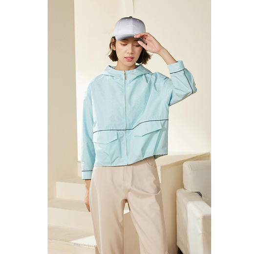 乔万尼外套女春秋款双面穿短外套减龄显瘦休闲EM3B399 商品图1