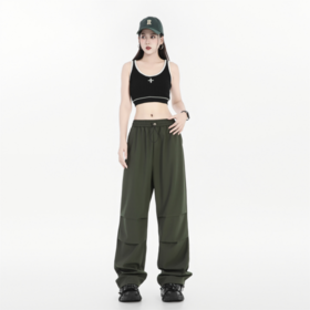 🌈【真维斯男女同款降落伞裤速干工装裤2458款】✅速干面料呈现光泽质感面料，💜上身裸感，舒服到飞起!!