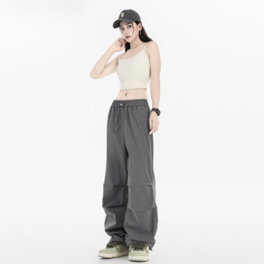 🌈【真维斯男女同款降落伞裤速干工装裤2458款】✅速干面料呈现光泽质感面料，💜上身裸感，舒服到飞起!! 商品图1