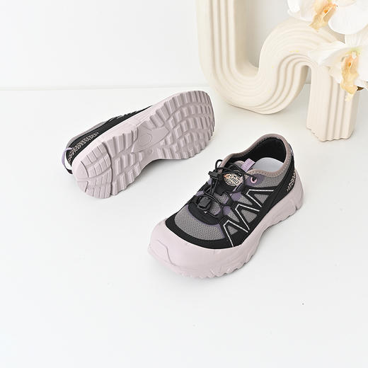 经典鲨2024年秋季新款时尚拼色透气舒适平底登山休闲鞋子女KW172-D37171 商品图4