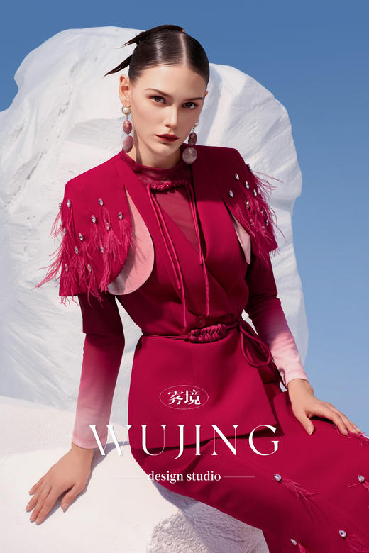 4202019 馥郁芳盈 进口醋酸乱麻外套 雾境 商品图0