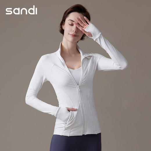 三蒂2024秋冬SANDI*花纹拉链套指外套SH21E02 商品图1