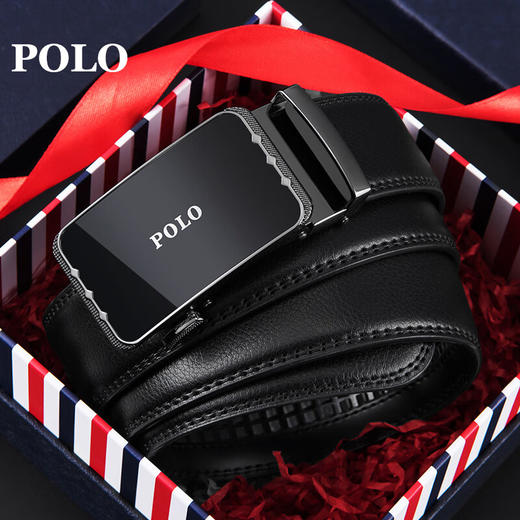 POLO  男士皮带  自动扣牛皮休闲腰带072181 商品图1