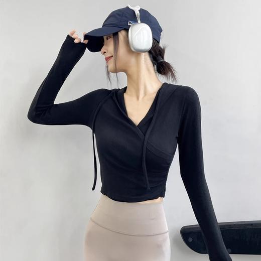 跃牌【禅语梵心】修身显瘦上衣甜辣妹外穿健身服跑步瑜伽长袖显瘦速干运动T恤女CX5009 商品图2