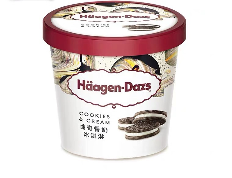 【超低价29.9元/2杯】哈根达斯-曲奇香奶小纸杯77G【26.3月到期，不支持退款，介意慎拍】