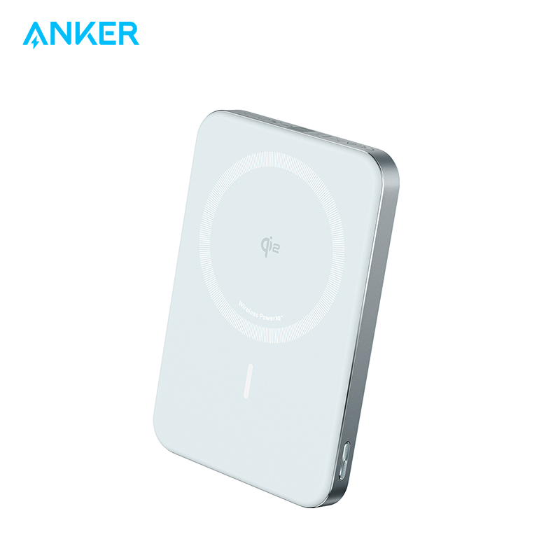 【新品】Anker安克15W无线磁吸快充充电宝Magsafe移动电源便携超薄10000毫安 A1664