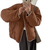 【韩系chic面包棉服】冬季加厚保暖 设计感小众撞色边显瘦棉衣袄外套  商品缩略图4