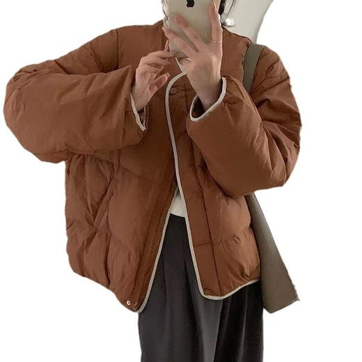 【韩系chic面包棉服】冬季加厚保暖 设计感小众撞色边显瘦棉衣袄外套  商品图4