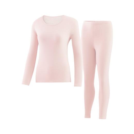 【桃内秋冬新品 巨厚考拉绒来袭！】升10°C 黑科技研制！巨保暖！女士保暖套装 羊毛蚕丝女士加绒加厚圆领(货号:K-709) 商品图4