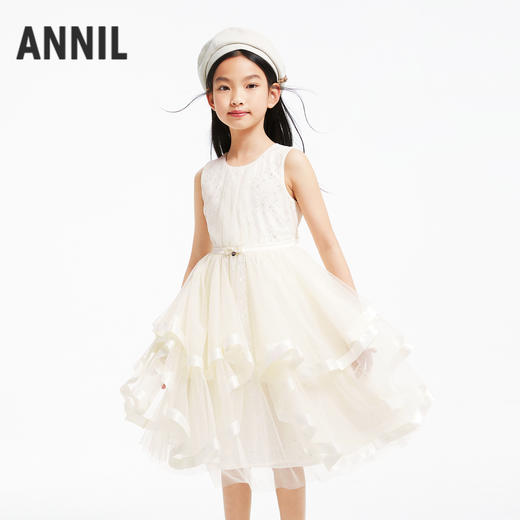 女童闪耀网纱公主礼裙新款安奈儿童装实体店同款AG433634 商品图2