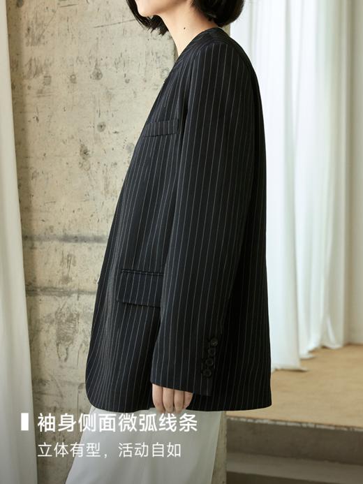 提气显瘦色织条纹西装外套FCE3SUT176 商品图2