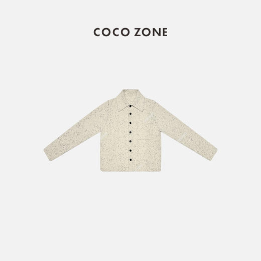 COCO ZONE 2024时尚翻领单排扣针织开衫设计感百搭毛衣24C60088 商品图0