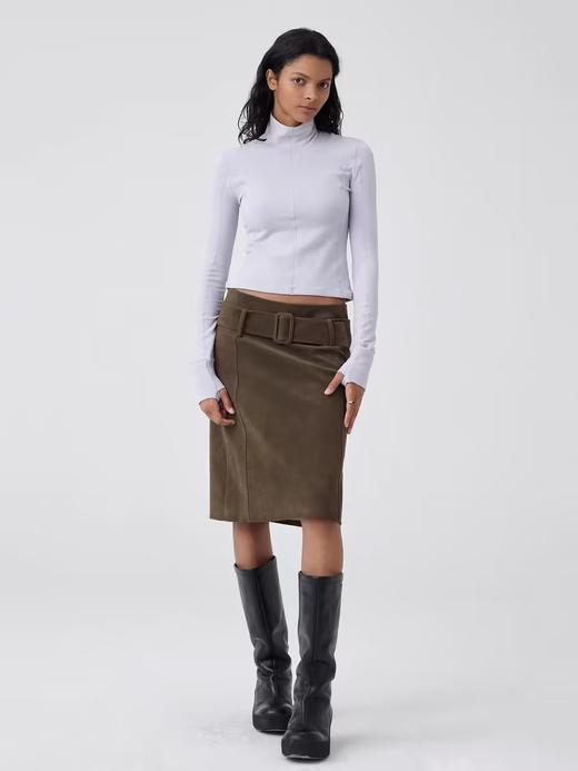 Simple Project/K24190/麂皮腰带半裙 商品图0