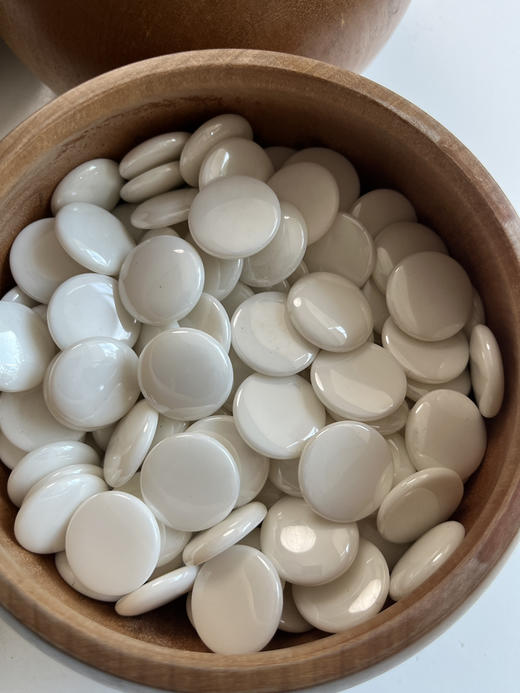 单面凸稀土锆玉围棋+黄心楠罐 商品图1