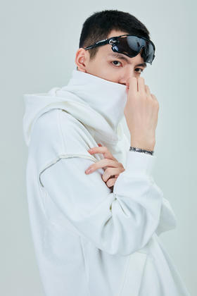 ECAPTIOUS 高领拉链拼接卫衣