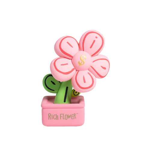 RICH FLOWER有钱花 桃花摆件 正品摆件搪胶红送礼中秋创意礼品送女友招财 商品图0
