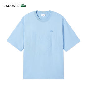 LACOSTE法国鳄鱼男装新款纯棉纯色简约宽松休闲短袖T恤TH2947-10
