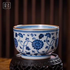 问鼎鼎者青花端合杯（缠枝莲）（虾趣）（一路清廉）（鸳鸯戏水）（缺货）