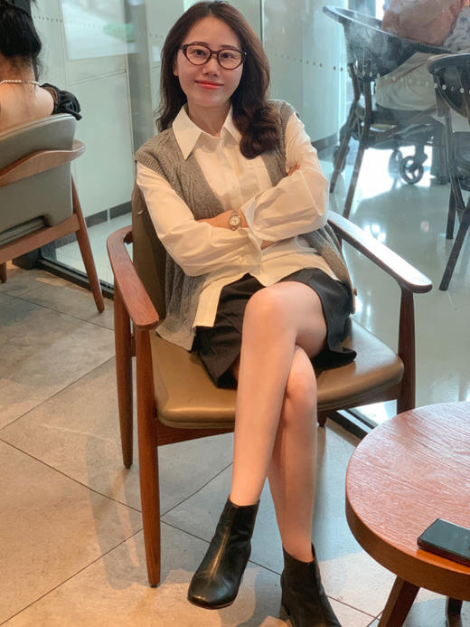 【百图lulu定制】【老钱马甲】单排扣  飞飞袖  木质调纽扣 马甲 商品图2