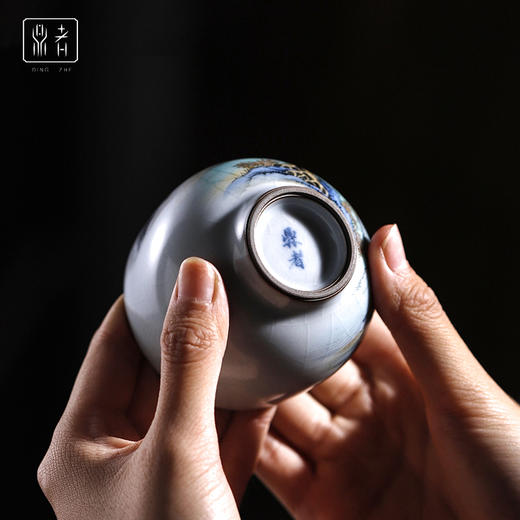 问鼎鼎者青花(白雪花花卉）（鸿运）(福报)(合欢)(竹报平安)（高士听泉）（鸟趣）（缠枝莲凤舞）（鱼藻纹）（缺货） 商品图2