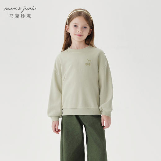马克珍妮女童甜美活力宽松印花卫衣儿童超舒棉上衣秋装新款241090 商品图2