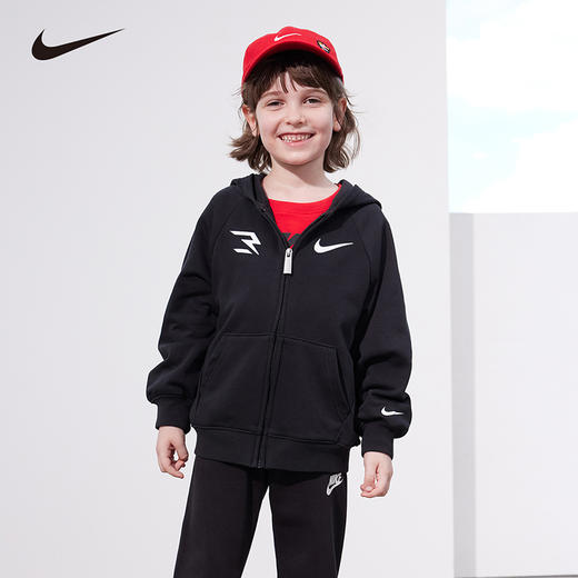 Nike 3brand 童装 冬 大童小童 开襟连帽卫衣 RWB-DH-0584 商品图0