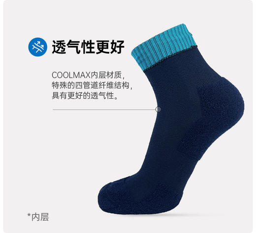 【硬核自营】徒步中国COOLMAX全地形ALL Terrain防水袜（TBZG） 商品图2