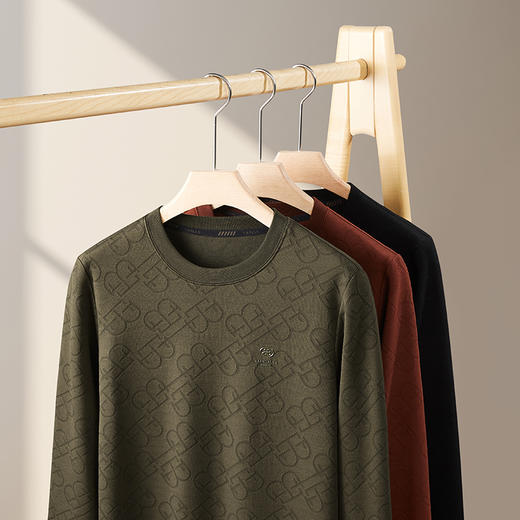 【新款DDP】大依优型大码卫衣长袖休闲加肥加大男士胖子大码内搭上衣打底显瘦 商品图6