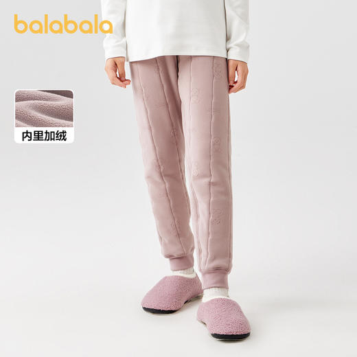 巴拉巴拉儿童保暖裤冬季加厚男童打底裤女童裤子校服内穿御寒升级 商品图1