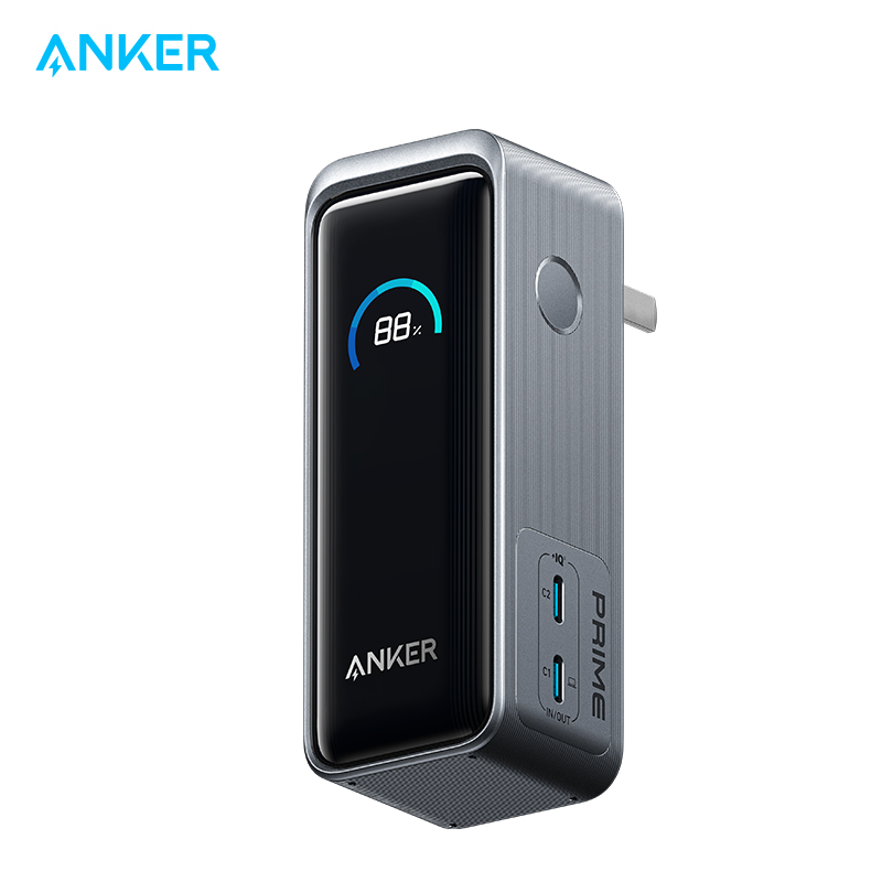 【热销】Anker安克 Prime系列 二合一9600mAh充电宝65W氮化镓超级快充充电器 飞机可携带适配苹果安卓笔记本 A1339