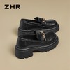 ZHR则则金属衔扣厚底乐福鞋女鞋2024新款复古优雅百搭小皮鞋 商品缩略图9