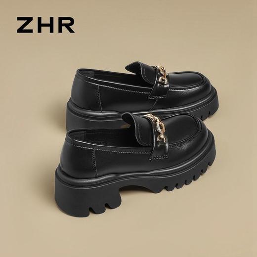 ZHR则则金属衔扣厚底乐福鞋女鞋2024新款复古优雅百搭小皮鞋 商品图9