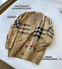 Burberry*经典卡其色格纹针织开衫091003 商品缩略图3