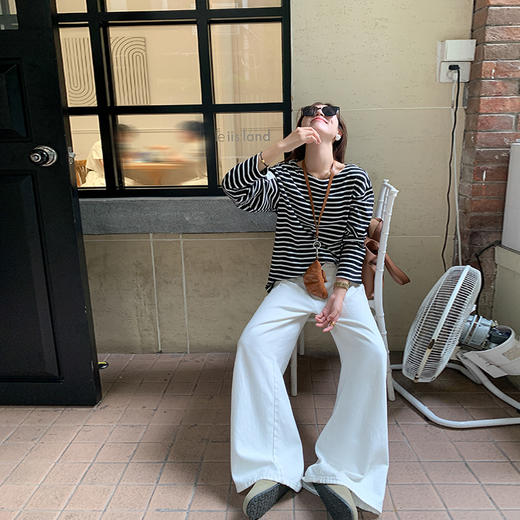 <曾小咸推荐>现货秒杀 ！微信超特价！2色条纹长袖T恤 日常149.99 立减70 秒杀79.99！！ 商品图4