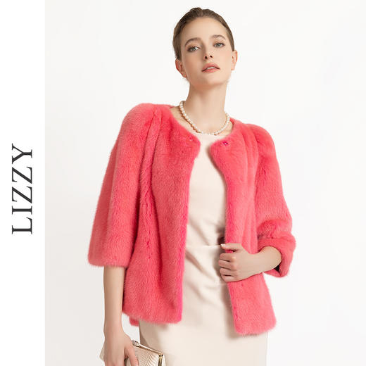 LIZZY冬季优雅*风水貂裘皮大衣外套女上衣6047 商品图0