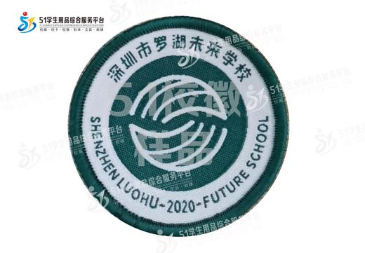 通版深圳市罗湖未来学校织唛校徽礼服布标姓名贴章可缝烫现货发51 商品图0