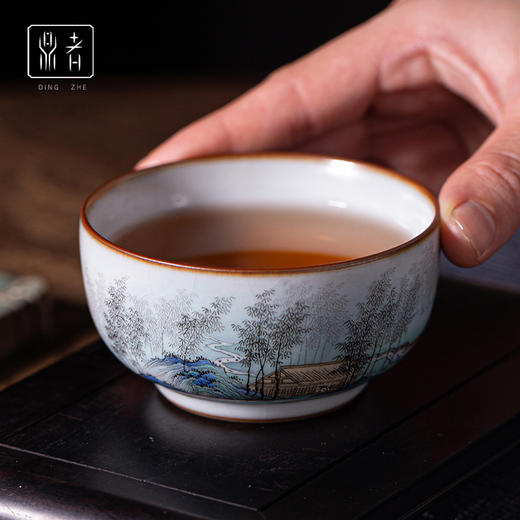 问鼎鼎者青花听泉杯（竹林消夏）（高士游山图）（缠枝莲）（竹石）（缺货） 商品图1