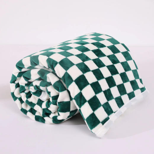棋盘格牛奶绒毛毯格子珊瑚绒毛毯简约空调毯保暖盖毯午休毯子批发 商品图3