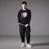 PINLI品立2024秋季新款男士休闲套头卫衣印第安人绣花宽松潮上衣BG243109009 商品缩略图1