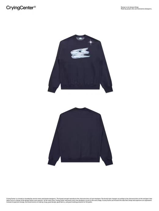 CryingCenter 手绘金属圆领卫衣 哭喊中心 商品图4