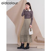 oldcolour欧珂冬季新款时尚纯色修身翻领毛织套头衫女P450504A1 商品缩略图3