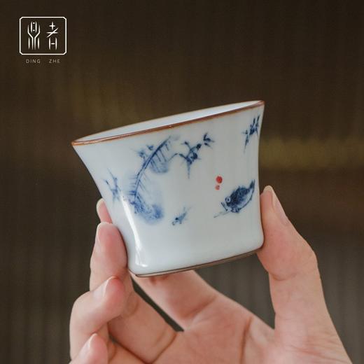 问鼎鼎者青花马蹄杯(芭蕉小鱼)马蹄杯(红莲)马蹄杯（牡丹）马蹄杯(迎春花)（缺货） 商品图1