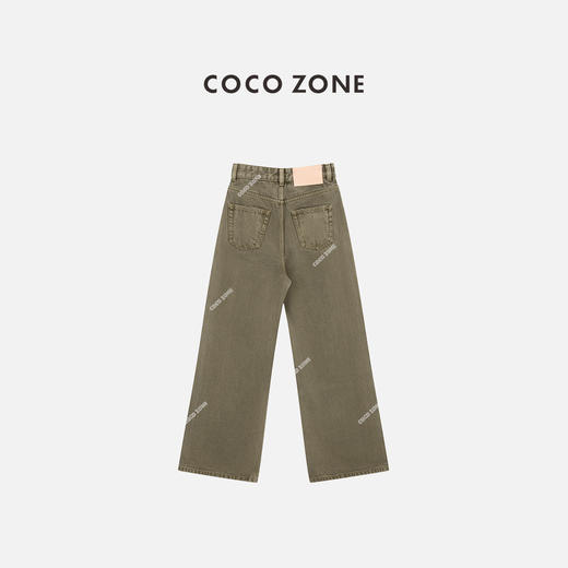 COCO ZONE 100棉复古牛仔裤显瘦直筒阔腿裤CC1C1634 商品图1