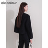 oldcolour欧珂冬新款时尚圆领长袖纯色手工呢料短外套女P461501A1 商品缩略图4