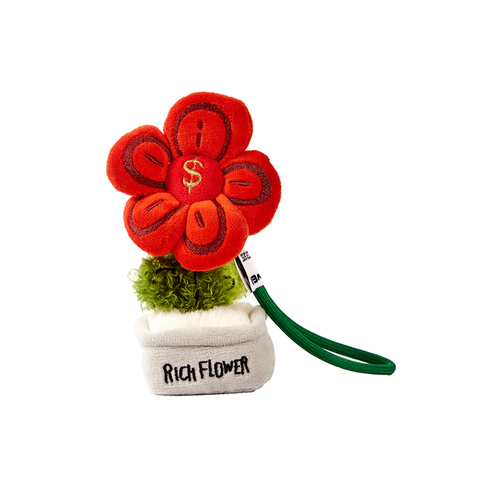 RICH FLOWER 有钱花 毛绒挂件 红色 mini 创意摆件招财礼品送礼送女友节日