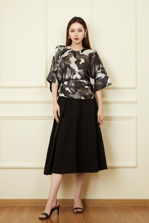 Le Malene 中国风水墨花艺术感上衣 18620 商品图2