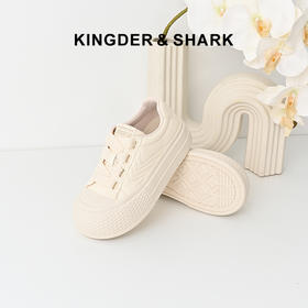 经典鲨2024年秋新款百搭韩版圆头系带平底舒适休闲小白鞋女KW160-D37261