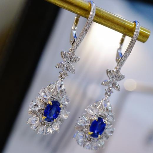 蓝宝石耳坠 1.2ct 商品图2